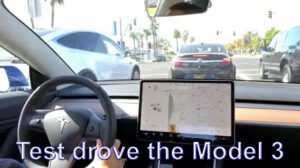 Test driving Tesla Model 3