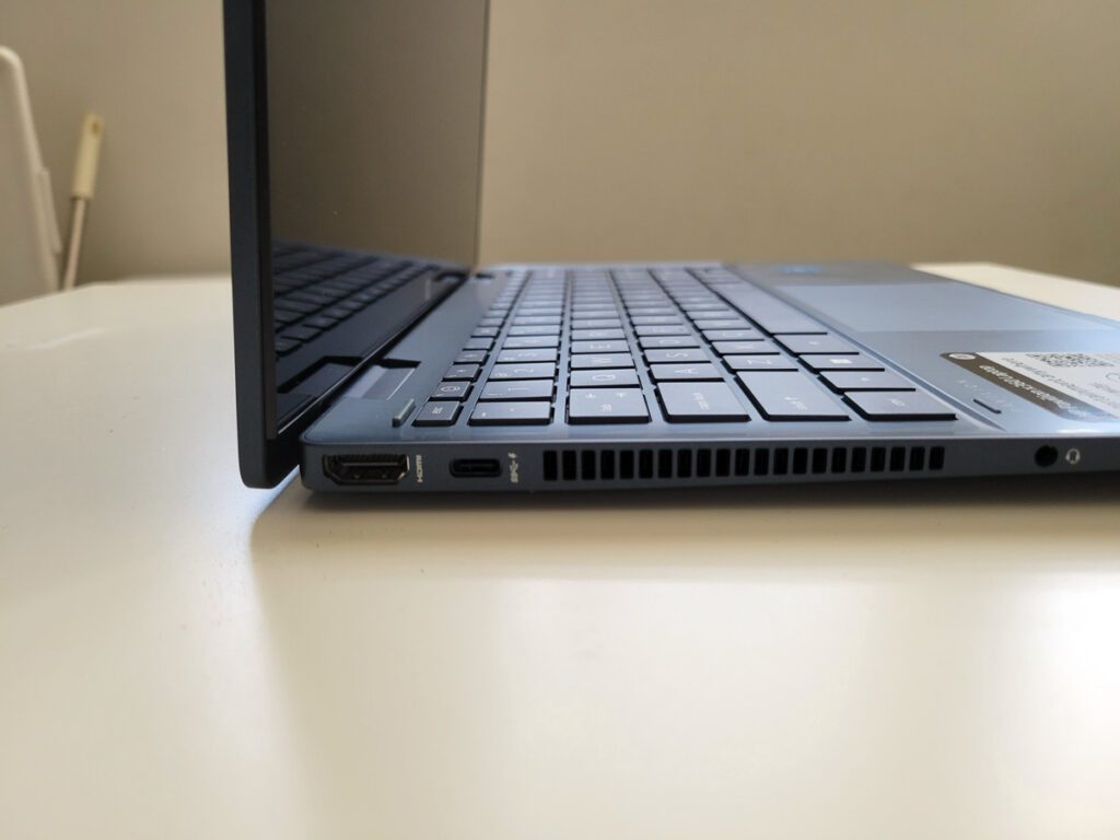 laptop flat on table