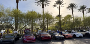 Tesla charging at Red Rock Casino