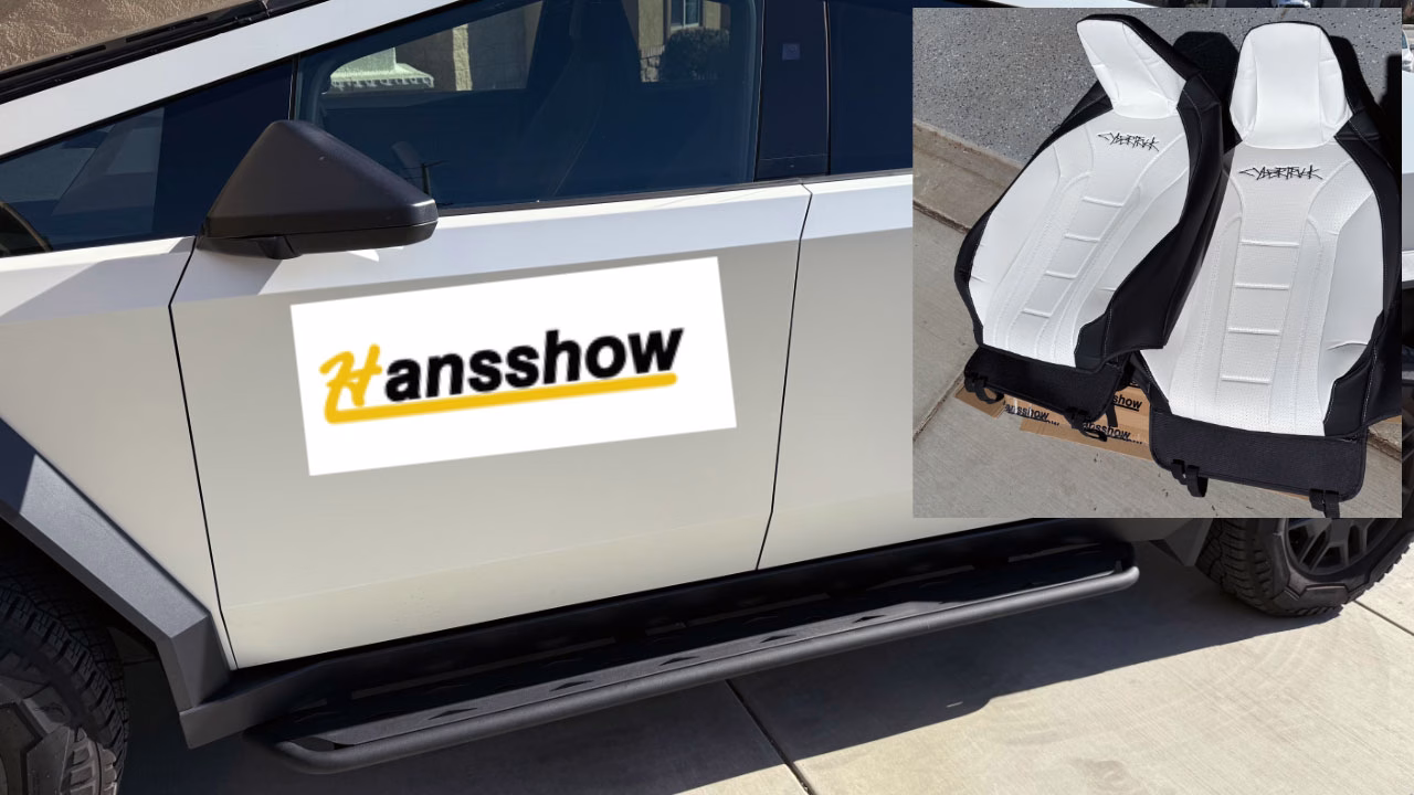 Wrapped Cybertruck in white