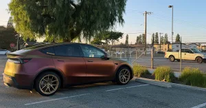 Wrapped Model Y Juniper with RVRN wheels