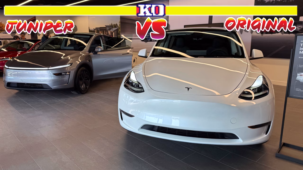 model y juniper next to previous gen