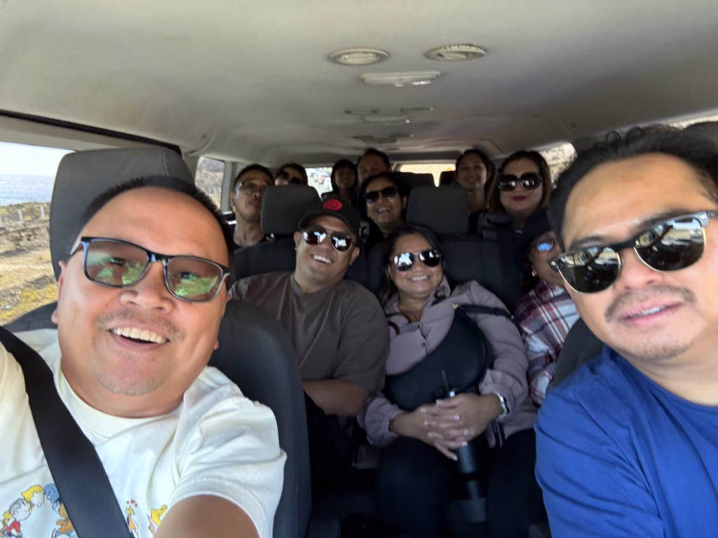 Photo of people inside Ford van