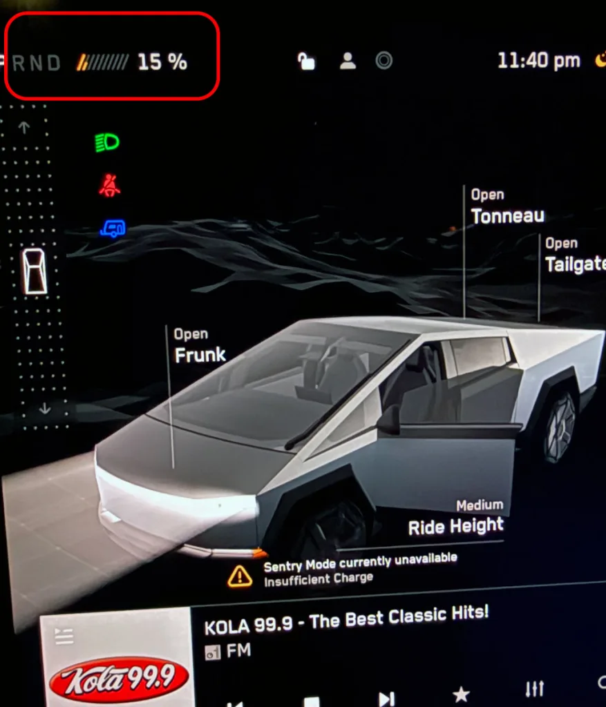 Cybertruck towing state of charge