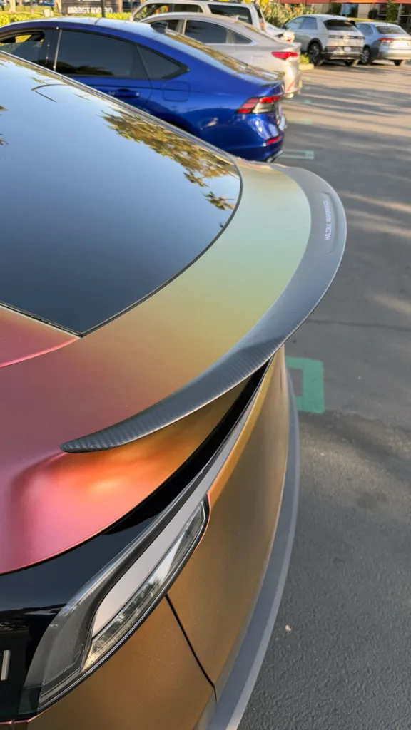 Haloblk T700 spoiler on Model Y Juniper