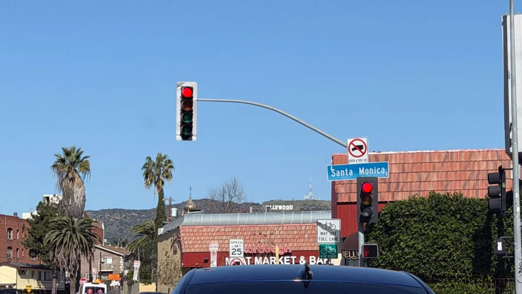 Santa Monica Blvd Hollywood sign